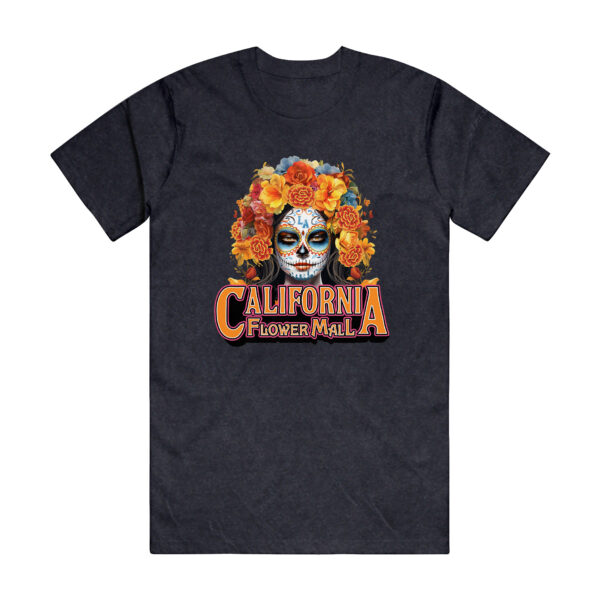 California-Flower-Mall-Dia-de-Los-Muertos-Catrina-T-Shirt-Front